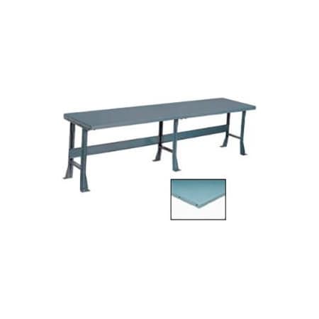 Global Equipment Production Workbench w/ Steel Square Edge Top, 144"W x 36"D, Gray 500303